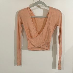 Alo light pink Amelia Luxe Long Sleeve Crop